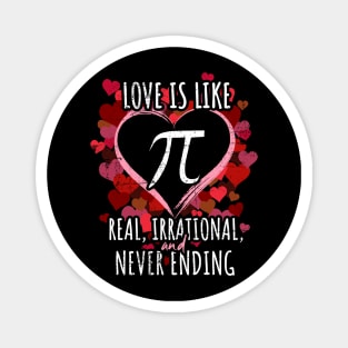 Love is Like Pi Nerdy Valentine's Day Magnet